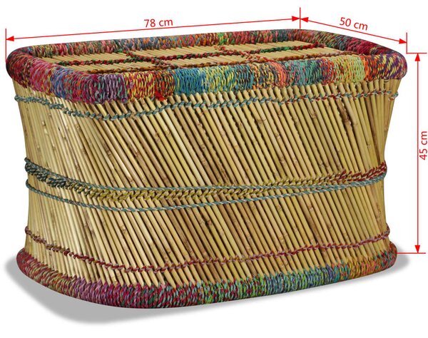 VidaXL Τραπεζάκι Σαλονιού με Λεπτομέρειες Chindi Πολύχρωμο από Μπαμπού