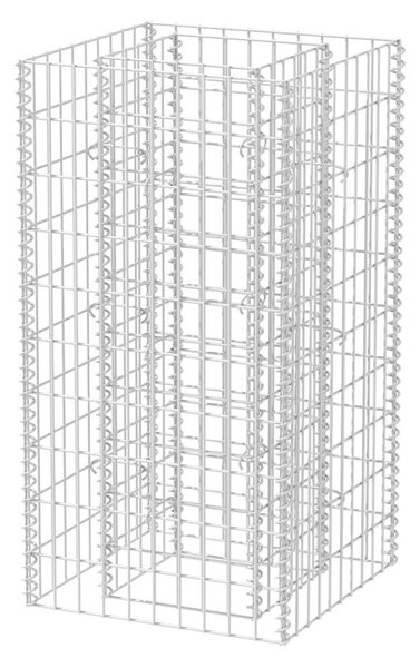 VidaXL Συρματοκιβώτιο - Γλάστρα Υπερυψωμένη 50 x 50 x 100 εκ. Ατσάλινη