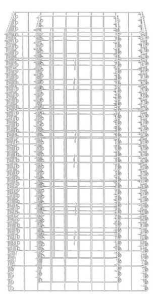 VidaXL Συρματοκιβώτιο - Γλάστρα Υπερυψωμένη 50 x 50 x 100 εκ. Ατσάλινη