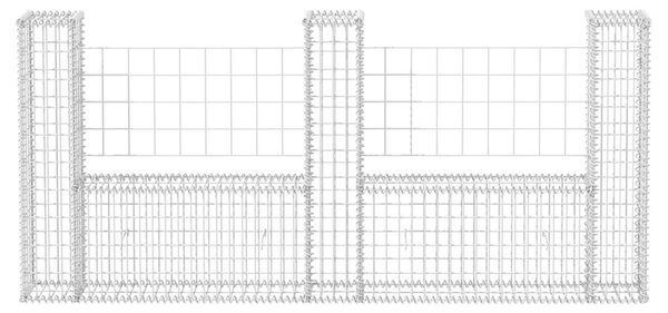 VidaXL Συρματοκιβώτιο σε Σχήμα «U» 240x20x100 εκ Γαλβανισμένος Χάλυβας