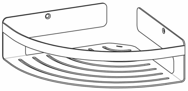 Tiger Ράφι Ντουζιέρας Γωνιακό Caddy Ασημί Μεγάλο 1400630946