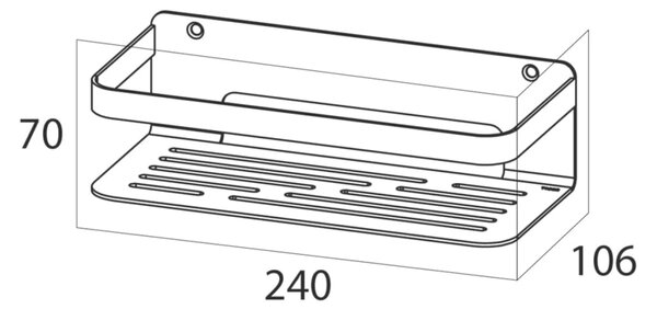 Tiger Ράφι Ντουζιέρας Caddy Ασημί 1400030946