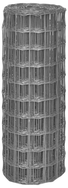 VidaXL Συρματόπλεγμα Γκρι 10 x 1 μ. Ατσάλινο