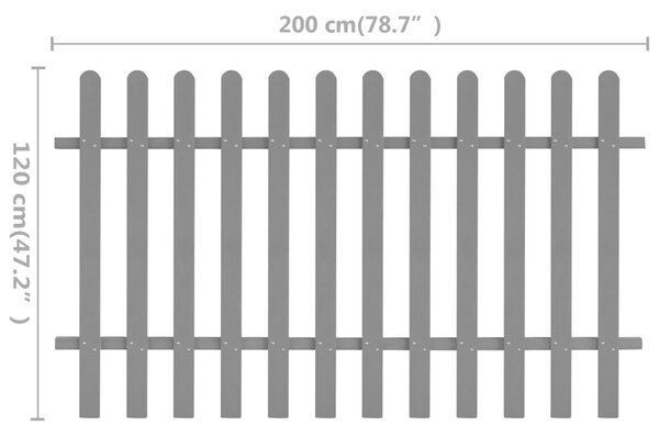 VidaXL Φράχτης Κήπου 200 x 120 εκ. από WPC