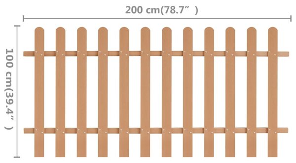 VidaXL Φράχτης Κήπου 200 x 100 εκ. από WPC