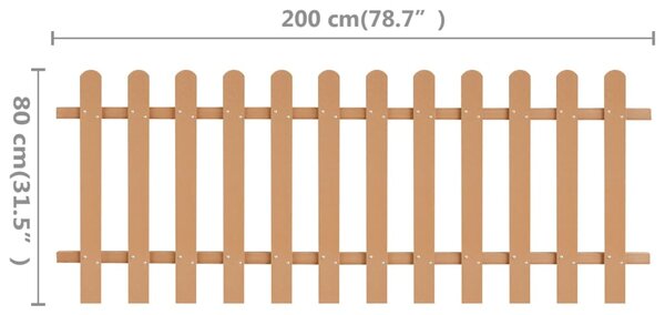 VidaXL Φράχτης Κήπου 200 x 80 εκ. από WPC