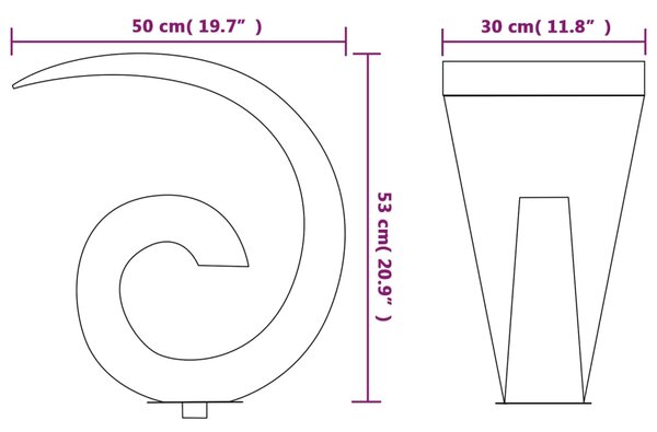 VidaXL Σιντριβάνι Πισίνας Ασημί 50 x 30 x 53 εκ. από Ανοξείδωτο Ατσάλι