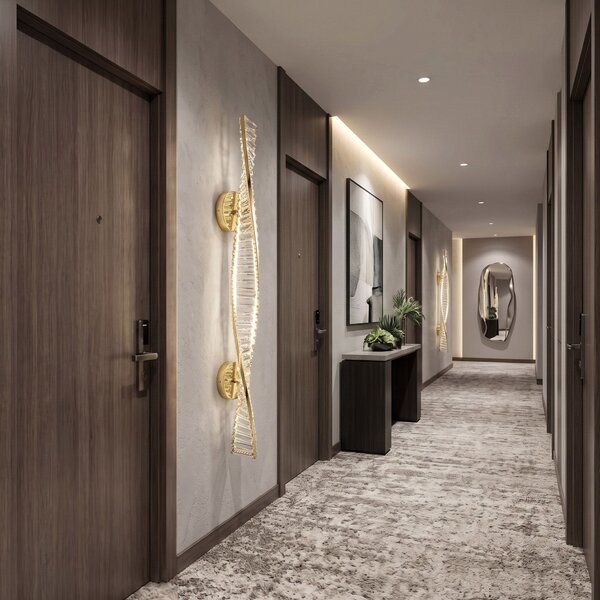 ΕΠΙΤΟΙΧΟ ΦΩΤΙΣΤΙΚΟ LED APP1952-W 100cm GOLD