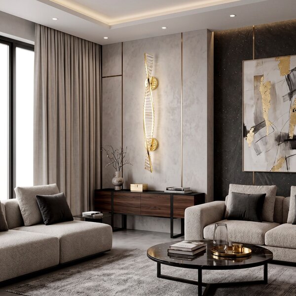 ΕΠΙΤΟΙΧΟ ΦΩΤΙΣΤΙΚΟ LED APP1952-W 100cm GOLD