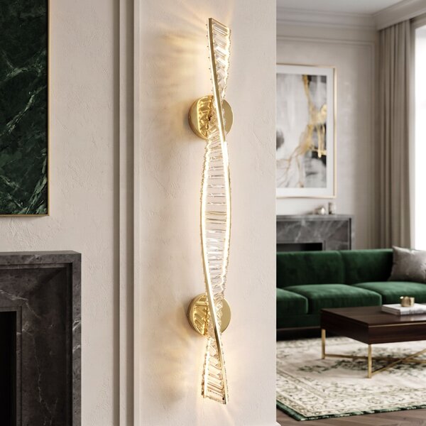 ΕΠΙΤΟΙΧΟ ΦΩΤΙΣΤΙΚΟ LED APP1952-W 100cm GOLD