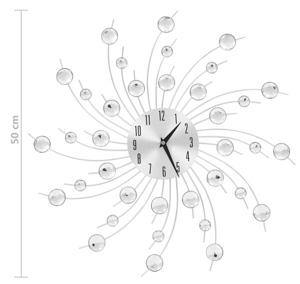 VidaXL Ρολόι Τοίχου Μοντέρνο 50 εκ. με Μηχανισμό Quartz
