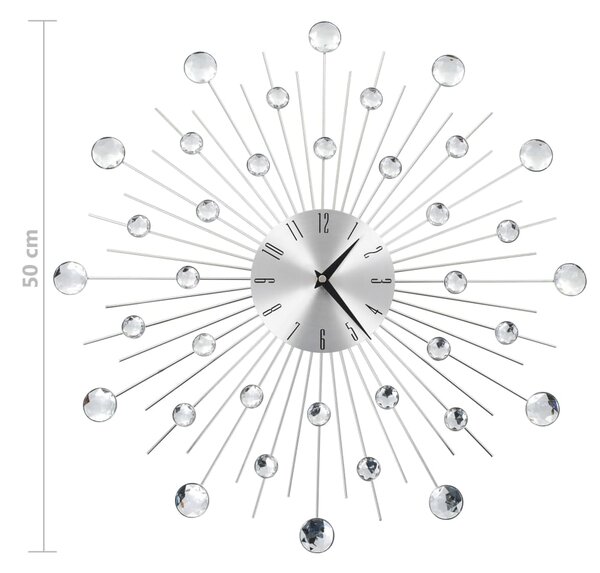 VidaXL Ρολόι Τοίχου Μοντέρνο 50 εκ. με Μηχανισμό Quartz