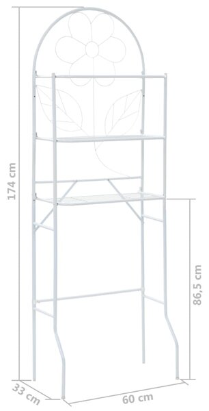 VidaXL Ραφιέρα Μπάνιου Λευκή 60 x 33 x 174 εκ