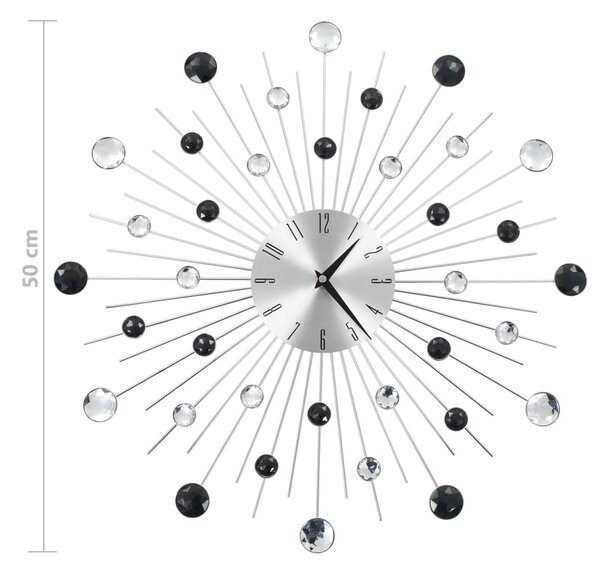 VidaXL Ρολόι Τοίχου Μοντέρνο 50 εκ. με Μηχανισμό Quartz