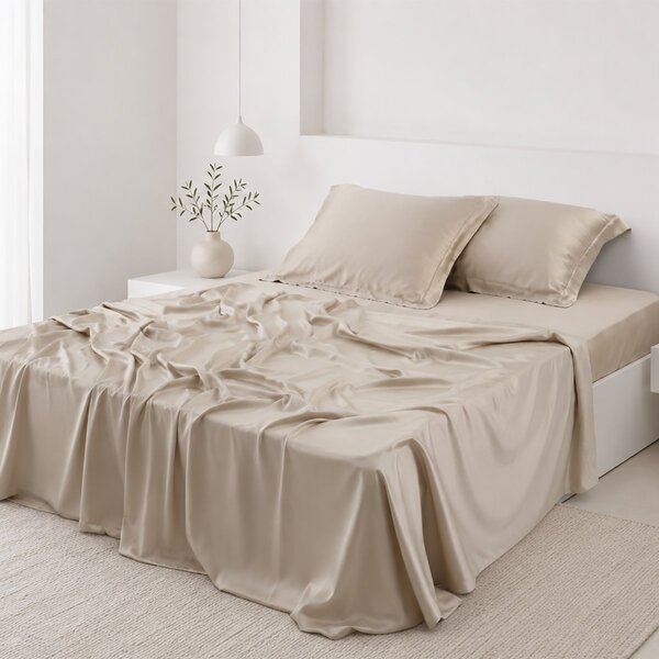 Σεντόνια King Size (Σετ) Silk Fashion Bamboo Beige