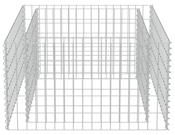 VidaXL Συρματοκιβώτιο-Γλάστρα Υπερυψωμένη 90x90x50 εκ. Γαλβ. Χάλυβας