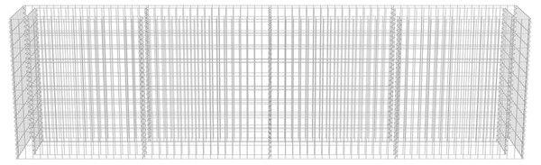 VidaXL Συρματοκιβώτιο-Γλάστρα Υπερυψωμένη 360x50x100 εκ. Γαλβ. Χάλυβας
