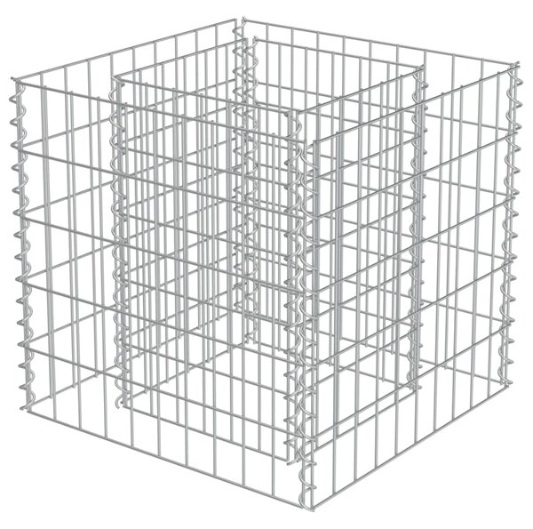 VidaXL Συρματοκιβώτιο-Γλάστρα Υπερυψωμένη 50x50x50 εκ. Γαλβ. Χάλυβας