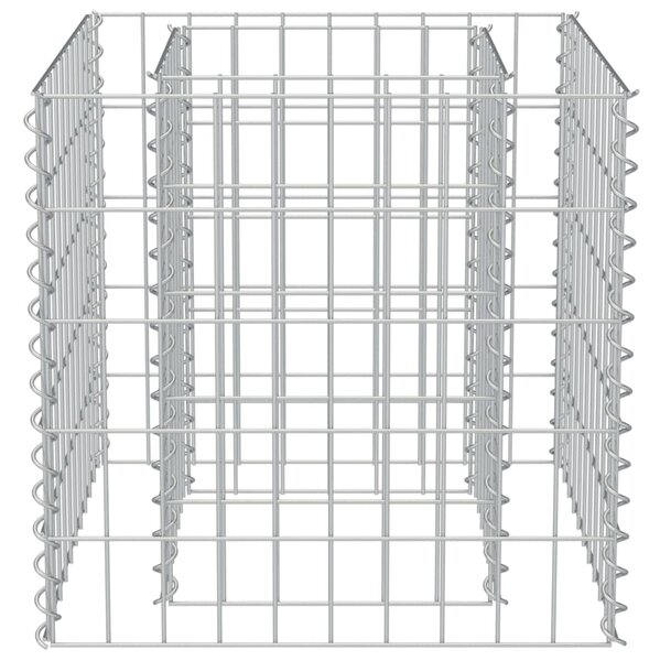 VidaXL Συρματοκιβώτιο-Γλάστρα Υπερυψωμένη 50x50x50 εκ. Γαλβ. Χάλυβας