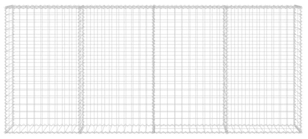 VidaXL Συρματοκιβώτιο Τοίχος 200x20x85 εκ. Γαλβαν. Ατσάλι + Καλύμματα