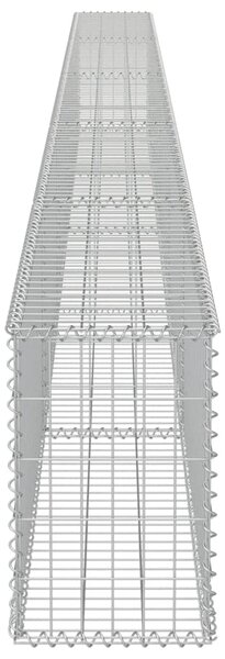 VidaXL Συρματοκιβώτιο Τοίχος 600x30x50 εκ. Γαλβαν.Χάλυβας + Καλύμματα