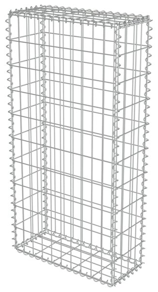 VidaXL Συρματοκιβώτιο Τοίχος 50x20x100 εκ. Γαλβαν.Χάλυβας + Καλύμματα