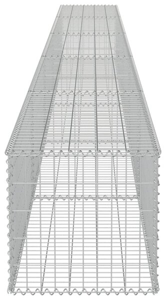 VidaXL Συρματοκιβώτιο Τοίχος 600x50x50 εκ. Γαλβαν. Χάλυβας + Καλύμματα