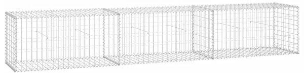 VidaXL Συρματοκιβώτιο Τοίχος 300x50x50 εκ. Γαλβαν.Χάλυβας + Καλύμματα