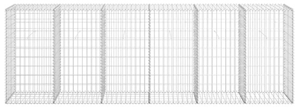VidaXL Συρματοκιβώτιο Τοίχος 300x50x100 εκ. Γαλβαν.Χάλυβας + Καλύμματα