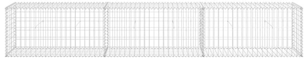VidaXL Συρματοκιβώτιο Τοίχος 300x50x50 εκ. Γαλβαν.Χάλυβας + Καλύμματα
