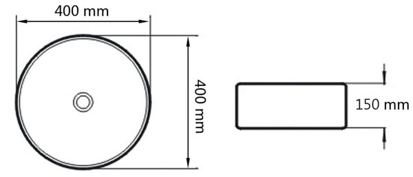 VidaXL Νιπτήρας Χρυσός 40 x 15 εκ. Κεραμικός