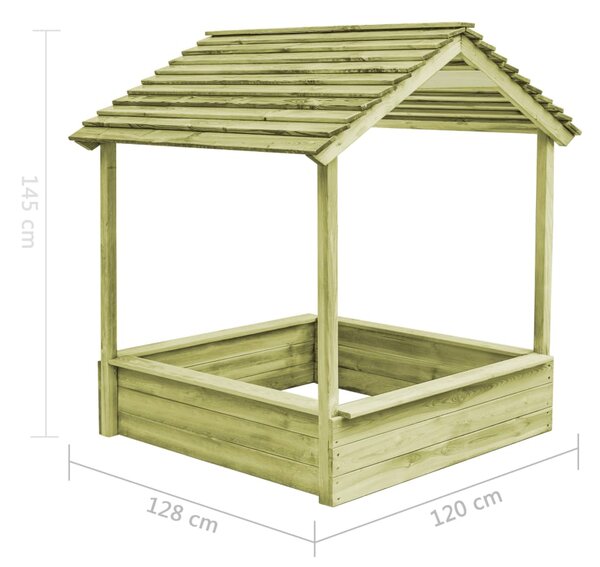 VidaXL Σπιτάκι Εξωτερικού Χώρου 128 x 120 x 145 εκ. από Ξύλο Πεύκου