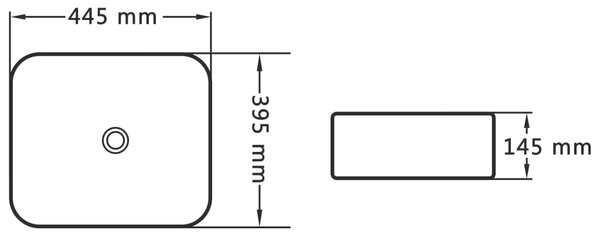 VidaXL Νιπτήρας Λευκός 44,5 x 39,5 x 14,5 εκ. Κεραμικός