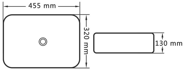 VidaXL Νιπτήρας Λευκός 45,5 x 32 x 13 εκ. Κεραμικός