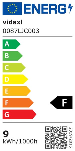 VidaXL Φωτιστικό LED Εξωτερικού Χώρου Οβάλ 9 W Μαύρο