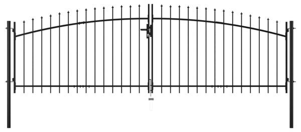 VidaXL Πόρτα Περίφραξης Διπλή με Λόγχες 400 x 150 εκ