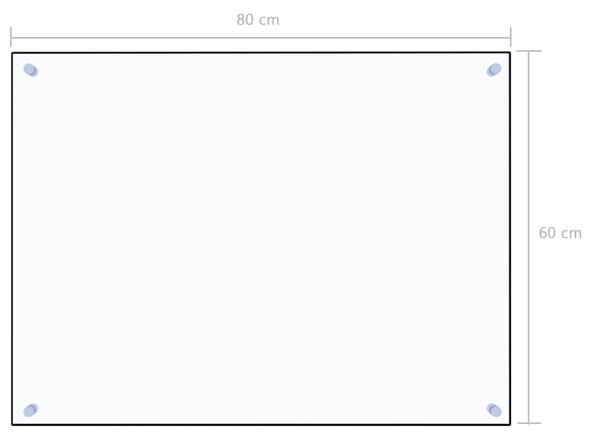 VidaXL Πλάτη Κουζίνας Διαφανής 80 x 60 εκ. από Ψημένο Γυαλί
