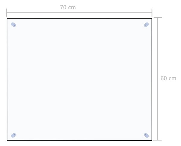 VidaXL Πλάτη Κουζίνας Διαφανής 70 x 60 εκ. από Ψημένο Γυαλί