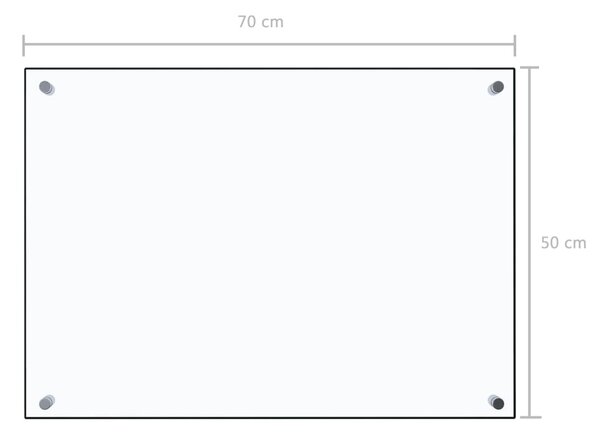 VidaXL Πλάτη Κουζίνας Διαφανής 70 x 50 εκ. από Ψημένο Γυαλί