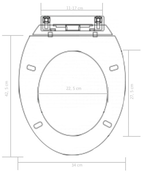 VidaXL Κάλυμμα Λεκάνης με Soft Close & Quick Release Μαύρο kat