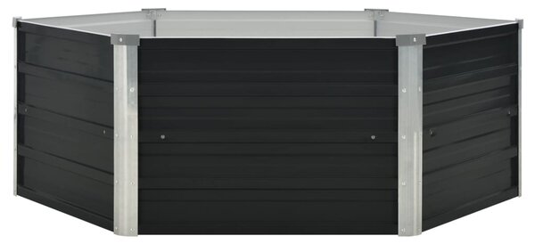 VidaXL Ζαρντινιέρα Ψηλή Ανθρακί 129x129x45 εκ. από Γαλβανισμένο Χάλυβα