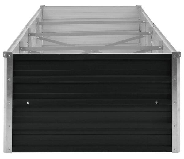 VidaXL Ζαρντινιέρα Υπερυψωμένη Ανθρακί 320x80x45 εκ. Γαλβαν. Χάλυβας