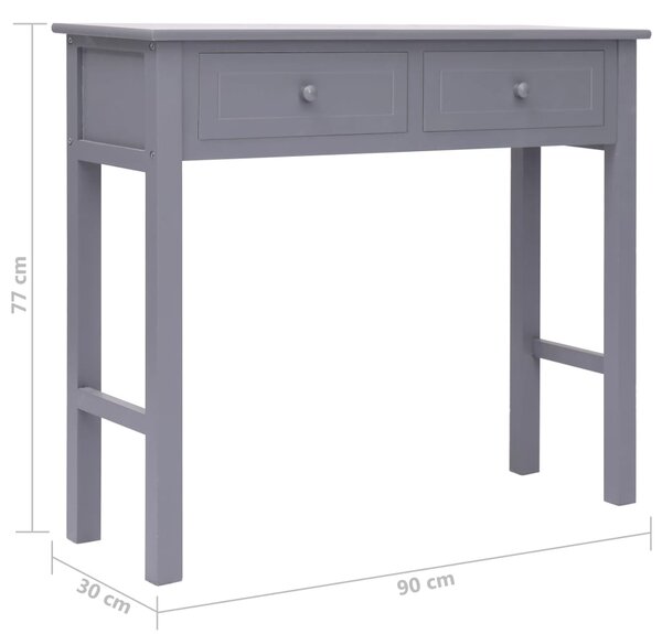 VidaXL Τραπέζι Κονσόλα Γκρι 90 x 30 x 77 εκ. Ξύλινο