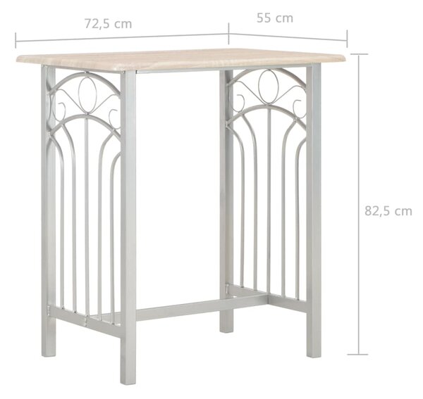 VidaXL Σετ Επίπλων Μπαρ 3 Τεμαχίων από Ξύλο και Ατσάλι