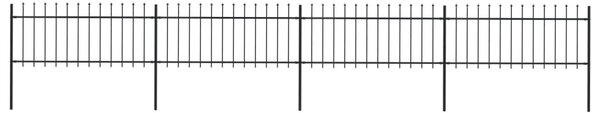 VidaXL Κάγκελα Περίφραξης με Λόγχες Μαύρα 6,8 x 0,8 μ. από Χάλυβα