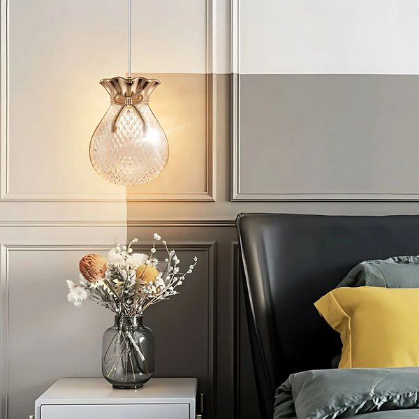Κρεμαστό φωτιστικό οροφής LHJ107-1CP light rose gold
