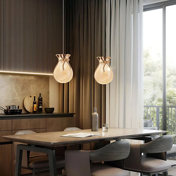 Κρεμαστό φωτιστικό οροφής LHJ107-1CP light rose gold