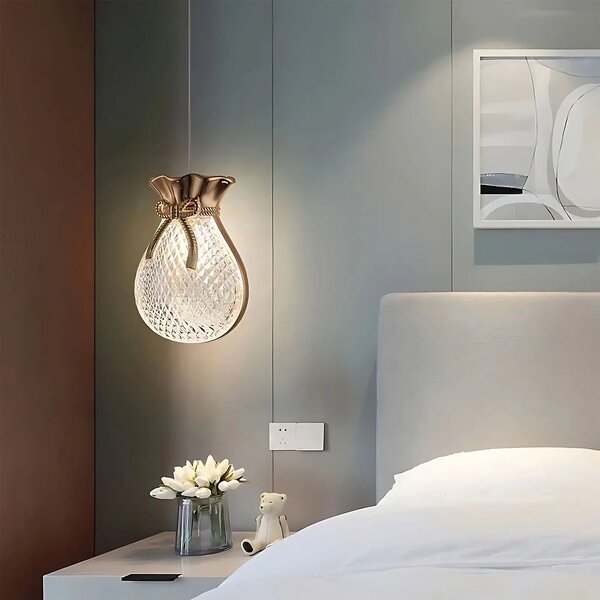 Κρεμαστό φωτιστικό οροφής LHJ107-1CP light rose gold