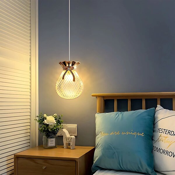 Κρεμαστό φωτιστικό οροφής LHJ107-1CP light rose gold