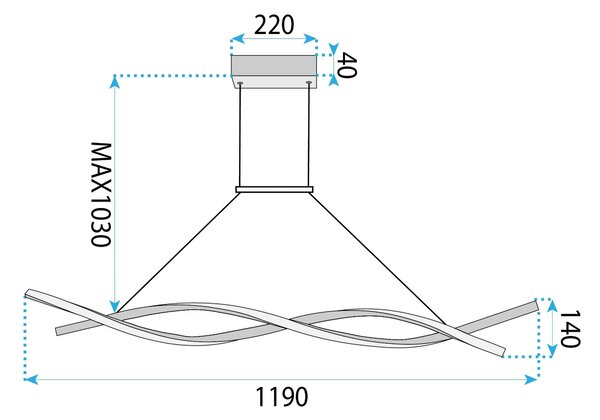 Λάμπα LED LHJ020-CP BLACK